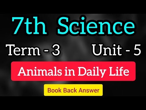 7th Science term 3 unit 5 Animals in Daily Life book back answer English medium