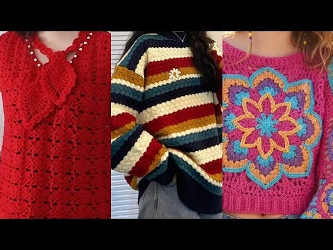 Charming Vintage Style Crochet Blouse with Floral Patterns