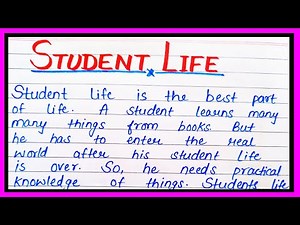Write essay Student Life in English | Essay on student life in english