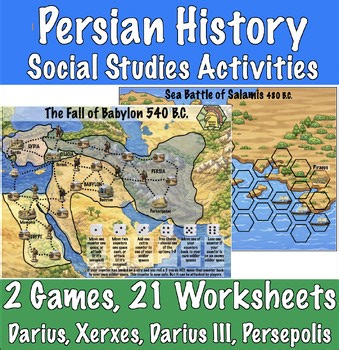 Rulers and Clans in the Persian Empire | 2 Games and 21 Worksheets | Xerxes