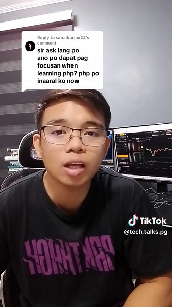 Replying to @sabalbarino22 1. Basic of PHP 2. OOP or Opject Oriented Programming 3. Database Interaction 4. Web Development Concepts 5. Frameworks and Libraries #TechTalksPlayground #Programming #SoftwareDeveloper #WebDeveloper #reel #fyp #informationtechnology #computerscience