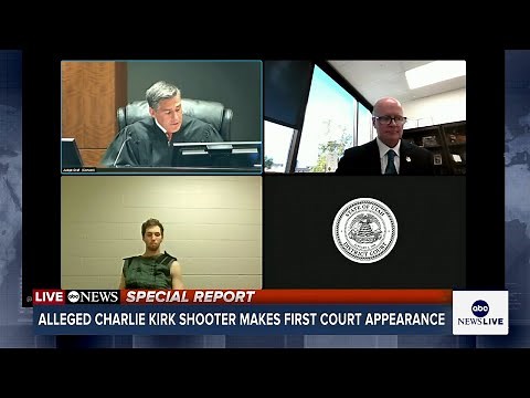 Charlie Kirk shooting suspect Tyler Robinson makes first court appearance: ABC NEWS SPECIAL REPORT