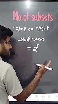 Number of Subsets of a Set in 30 Seconds | 2^n Formula | Class 11 Maths | Smart Senior#shorts