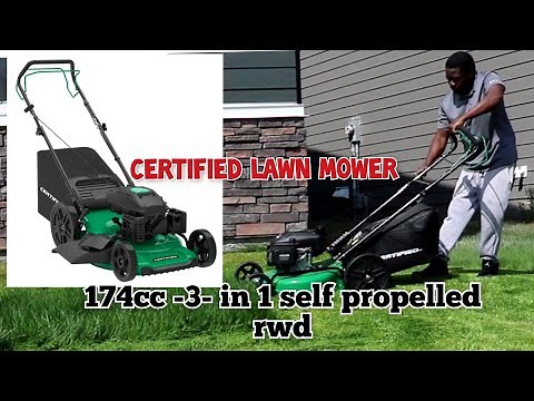 Certified Lawn Mower 174cc 3- in -1 Self Propelled Rwd 22_in review & unboxing // YF6128C