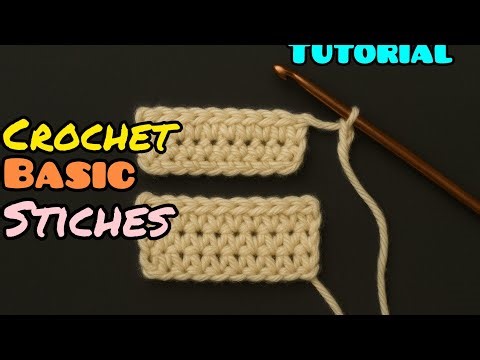 Crochet Basic Stitches for Beginners 🧶 | Step by Step Tutorial