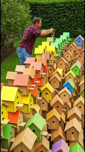 80 Colorful Bird Houses on One Tree 🐦🌳 Giant Bird City #animals #naturevideo #birdlovers