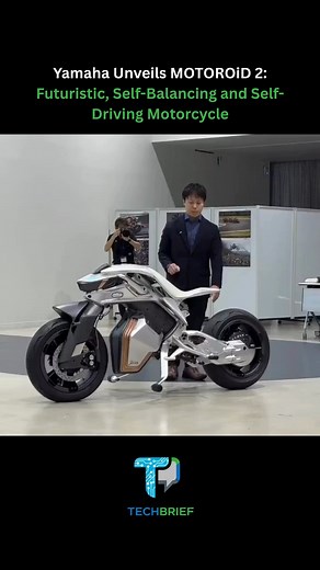 Tech Brief on Instagram: "Meet Yamaha's MOTOROiD 2, the electric motorcycle with autonomous driving and self-balancing abilities, powered by cutting-edge robotics and AI. See how it stands upright independently, interacts with users via gesture recognition, and uses joystick-style controls for an intuitive riding experience. Discover the technology and futuristic design that make MOTOROiD 2 a leap beyond conventional bikes—pointing the way toward smarter, safer, and more connected two-wheel trav