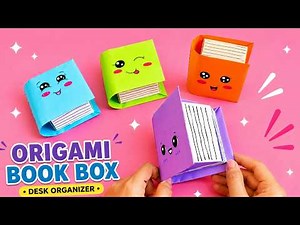 "The CUTE Secret Storage & Desk Organizer 📚 DIY Origami Book Box Tutorial"