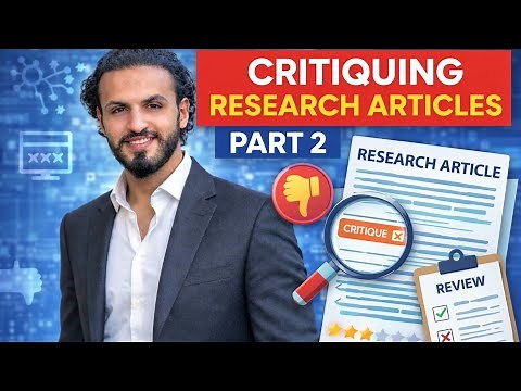 L2: Critiquing Research Articles in Nursing research | Research Critique Explained | Tutor
