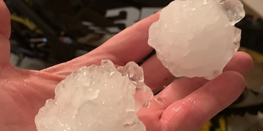 Large hail, damaging winds march through central, south-central Kansas Wednesday evening