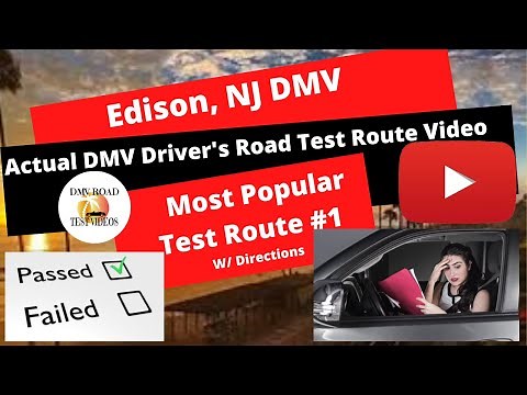 *ACTUAL TEST ROUTE* Edison NJ DMV Behind The Wheel Drivers Ed License Road Exam Course #1 New Jersey