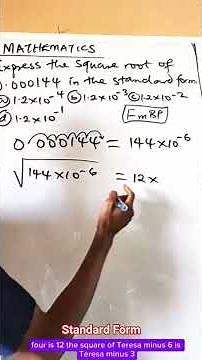 Standard Form With Square Root