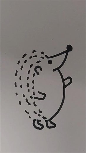 How to draw porcupine animal easy| simple tutorial for drawing porcupine| art for beginners and kids