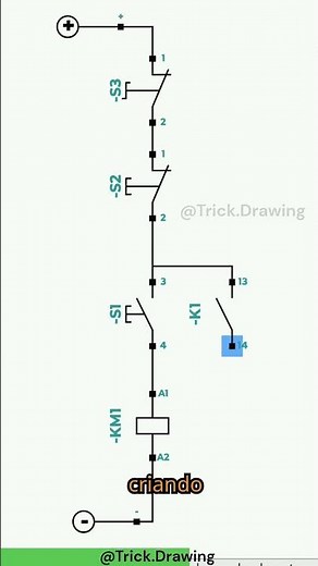 Como montar contato de selo #trickdrawing #eletrica