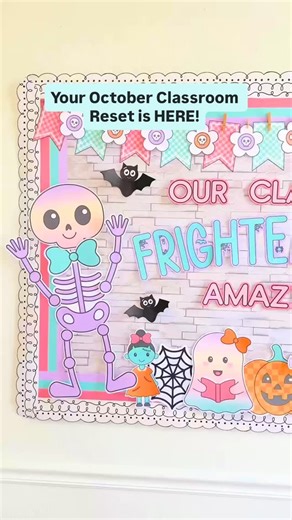 Stephanie Nash Classroom Decor on Instagram: "[s a l e 🚨 a l e r t] – Comment FRIGHT for the 🔗 Spookify your classroom the easy way with the Halloween Essentials Bundle 👻🍂 Here’s what’s inside: 🧛‍♀️ Halloween Bulletin Board ✍️ Halloween Writing Activity 🚪👻 Door Decor Kit (Editable Ghosts or Skull Flowers for Names) 📰 4 Editable Classroom Newsletter Templates 📅 Printable Calendar (for back of newsletter) 🎃💻 HUGE Collection of Classroom Slides 🖼️ Halloween Posters 🏴 Halloween Banner P