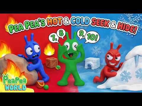 Pea Pea Hide & Seek in Hot vs Cold Room 🔥❄️ Don’t Get Caught!