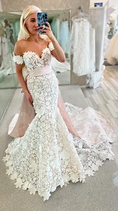 Bring on the romance with Style 400. With or without the bow … or why choose? Tie up 2 looks in 1 with a 🎀 that wows. Retailer: @pierasbridal 💋 #eveofmilady | Eve of Milady & Amalia Carrara