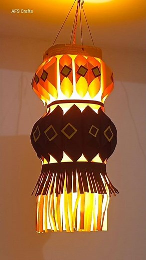 Akash Kandil Making At Home For Diwali | Diwali lamp | Diy lantern #diwalidecoration #diyadecoration