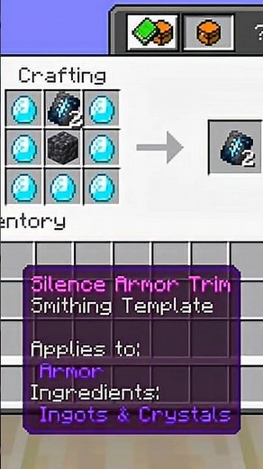 how to duplicate silence armor trim in minecraft #minecraft
