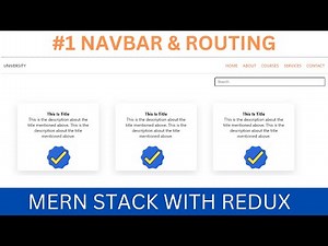 MERN Stack Projects For Resume with Redux [University Project] ✅ Part 1-NavBar & Routing in React JS