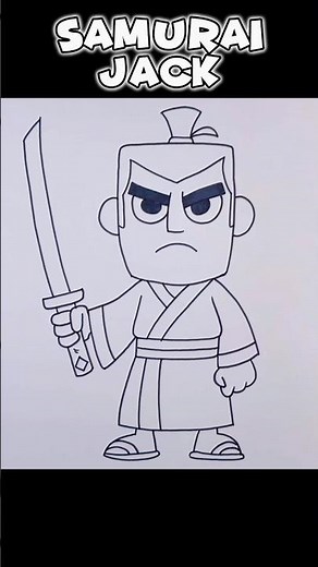 How to Draw Samurai Jack #drawingvideo #samuraijack #drawing #shorts