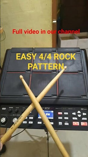 Easy Rock pattern | 4/4 Drum lesson #lesson #tutorial #drumpatterns #solomondtx