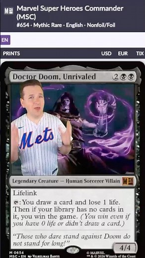 The NEW Thassa's Oracle? Doctor Doom, Unrivaled from Marvel Super Heroes Commander | Magic MTG MSC