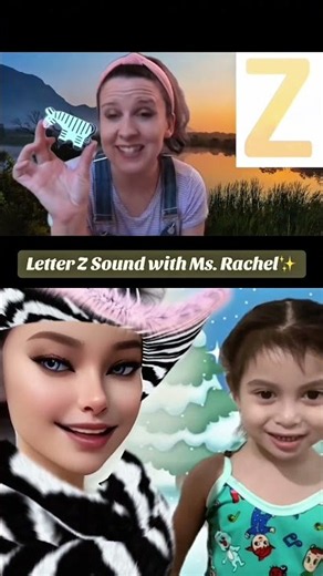 "Z says zzz... 🦓 Can you make the Letter Z sound with Ms. Rachel? 🗣️✨ Let’s practice together!"