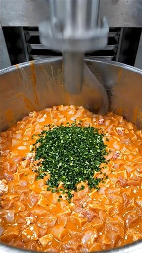 Inside a Tandoori Chicken Factory - Full Process in Bulk Production #food #foodprocessing