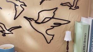 7 Pcs Metal Seagull Wall Decor Nautical Ocean Wall Art Black Minimalist Line Art Seagull Beach Coastal Decor for Bedroom Living Room Office Indoor Outdoor Decoration