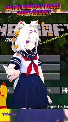 Playing MINECRAFT for 18 hours straight😱 This is crazy bro! #filian #vtuber #funny #fyp #viral