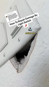 How To Repair Damage By Light Switch #drywallrepair #handyman #homemaintenance #drywall #diy | Jalapeno Solutions