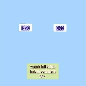 RISC vs CISC #risc#cisc