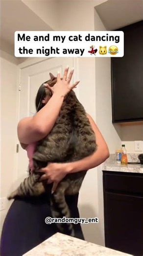 Me and my cat dancing the night away 💃🏼🐱😂. #cat #dance #shorts #youtubeshorts