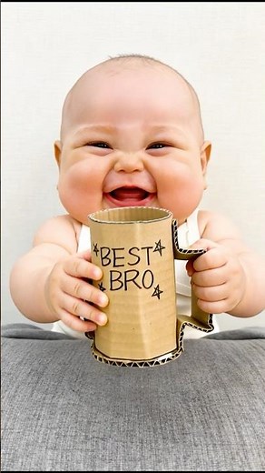 DIY Cardboard Mug! Baby Noah Best Gift for Bro! #diy #craft #asmr