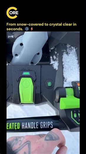 Electric Snow Remover Machine Clearing the Ground