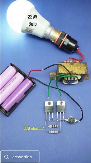 Build a Simple 12V DC to 220V AC Inverter at Home #electronicsengineering #accircuits