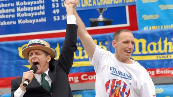 Chestnut wins his first Nathan's Hot Dog Eating Contest