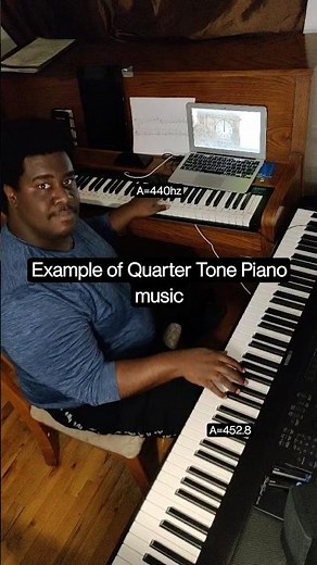 Example of Quarter Tone Piano Music. #microtonalpiano #microtonal #tuning #Quartertone