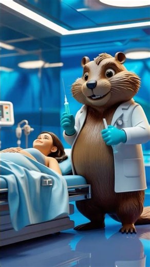 ❤️ Evolution of Baby: Pregnant women with beaver doctor #cat #cute #love #shorts