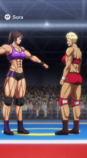 Anime featuring two female wrestlers