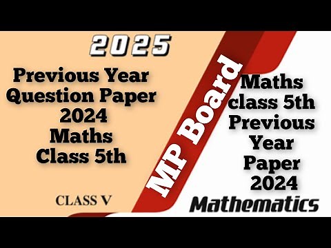 "Class 5 Maths 2024 | MP Board Previous Year Paper | Pariksha Adhyayan Solution"
