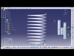 Création d'un ressort de compression sur CATIA V5 , Spring on CATIA V5
