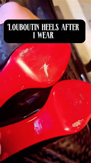 Louboutin Heels After 1 Wear 😱👠 | Luxury Red Bottom Heels Reality Check #Shorts#heels#louboutin