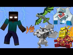 Herobrine Vs. Mowzie’s Mobs Mod in Minecraft