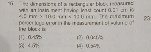 The dimensions of a rectangular block measured with an instrume... | Filo
