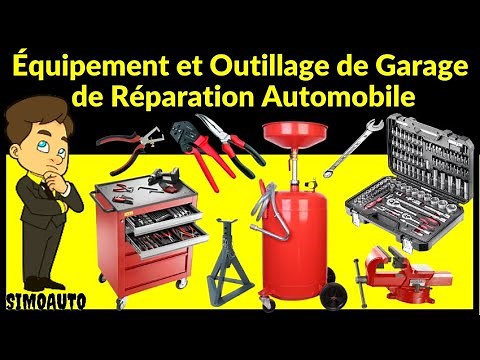 Les outils de travail et les équipement de garage de réparation automobile