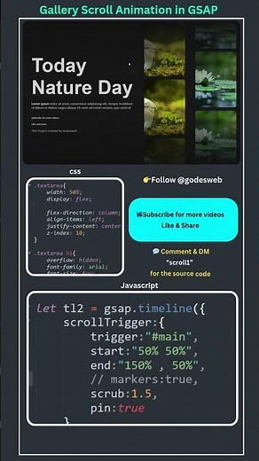 GSAP Scroll Animation Tutorial | HTML CSS Project