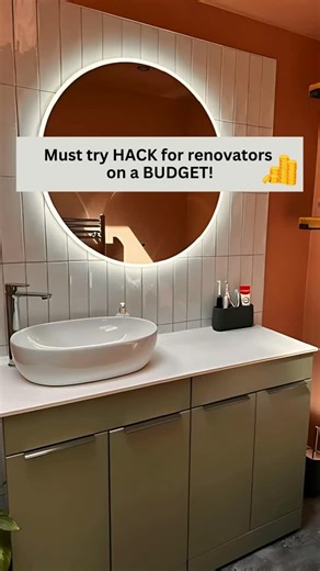 My Beautiful | Kitchens & Bathrooms on Instagram: "🚿 Must-Try Hack for Renovators on a Budget! 💡 💰 It could save you thousands on your bathroom renovation! 💾 SAVE this post for later & FOLLOW for more renovation tips! Here’s the deal: Tiles are often the most expensive element in your bathroom, especially if you have a large space. But don’t worry, there are clever hacks to help you get a luxe look without breaking the bank! 🙌✨ 1️⃣ You don’t need to tile all your walls! Tiling the entire ba