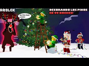 Decorando Los Pinos Con Luces Navideñas En El Bosque De 99 Noches! El Ciervo No Lo Soporta! 🎄